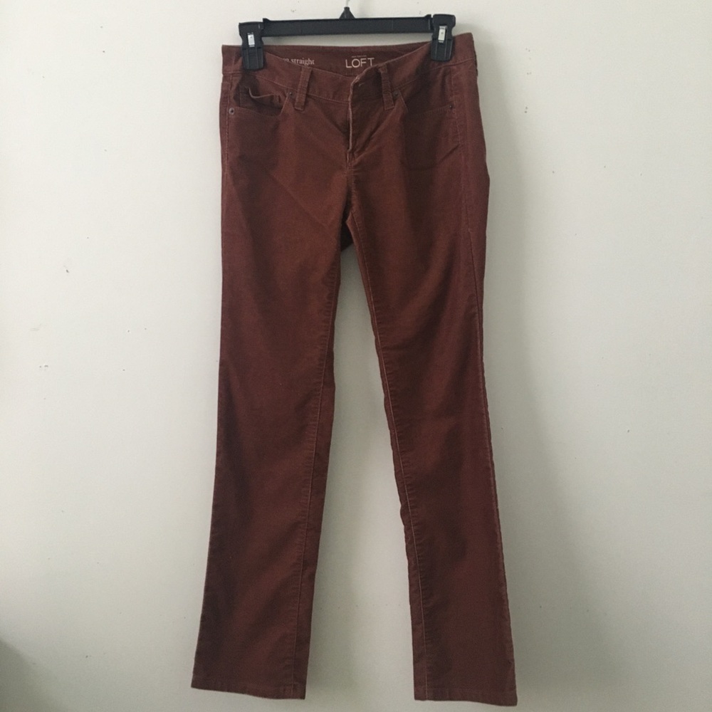 Brown straight leg pants